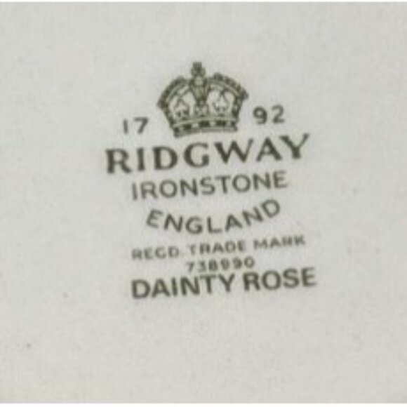 Ridgway Dainty Rose Ironstone Bowls Set Of 5 Pink Floral Design With Gold Trim - Picture 6 of 9